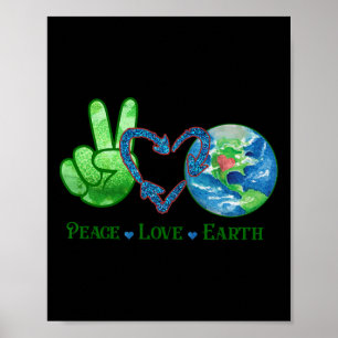 Earth Day T-Shirt Kids Animal Theme Shirt Black Sm Poster