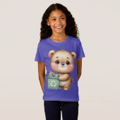 Earth Day Teddy Bear Recycle Rette die Umwelt T-Shirt (Vorne ganz)