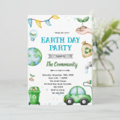 Earth day theme invitation einladung (Stehend Vorderseite)