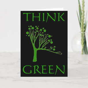 Earth Day Think Green T-Shirt  Karte