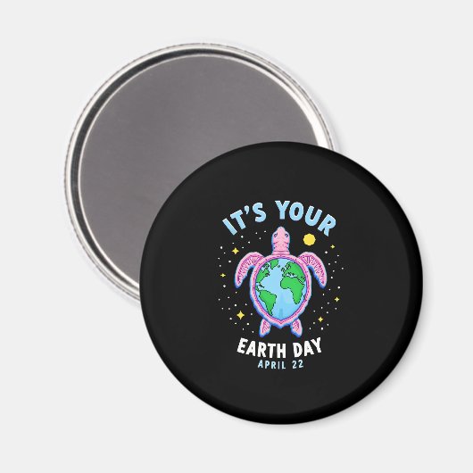 Earth Day Turtle Design April 22 For Nature Lovers Magnet (Vorderseite/Rückseite)