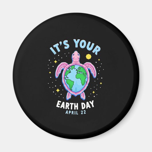 Earth Day Turtle Design April 22 For Nature Lovers Magnet (Vorne)