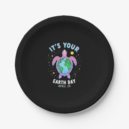 Earth Day Turtle Design April 22 For Nature Lovers Pappteller (Vorderseite)