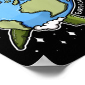 Earth Day Turtle Earth Globe Poster (Ecke)