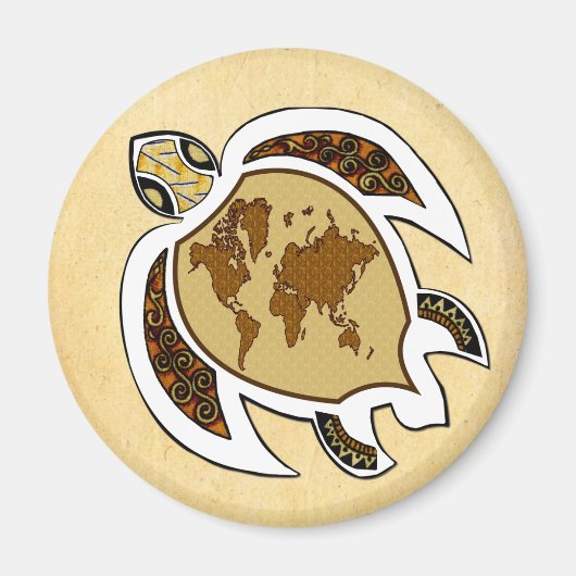 Earth Day Turtle on Kühlschrank Geschirrspülmaschi Magnet (Vorne)