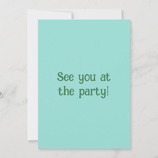 Earth Day Turtle with Globe Einladung (Rückseite)