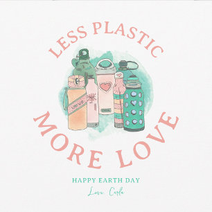 Earth Day Water Bottles Feiertagskarte