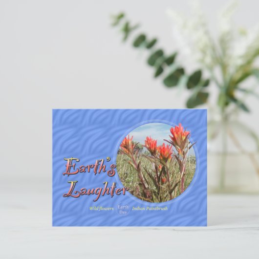 Earth Day Wildblume Postcard Postkarte (Stehend Vorderseite)