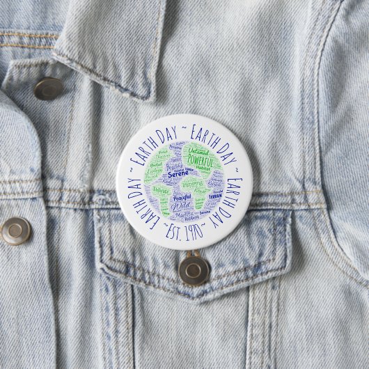 Earth Day Word Art Button (Beispiel)