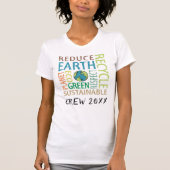Earth Day Word Art Crew 20XX Custom T-Shirt (Vorderseite)