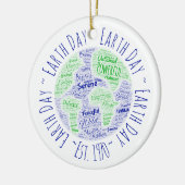 Earth Day Word Art Keramik Ornament (Links)