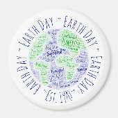 Earth Day Word Art Magnet (Vorne)