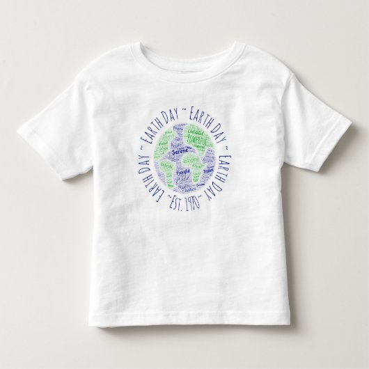 Earth Day Word Art T - Shirt (Vorderseite)