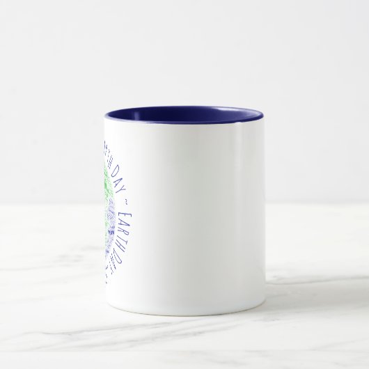 Earth Day Word Art Tasse (Zentrum)