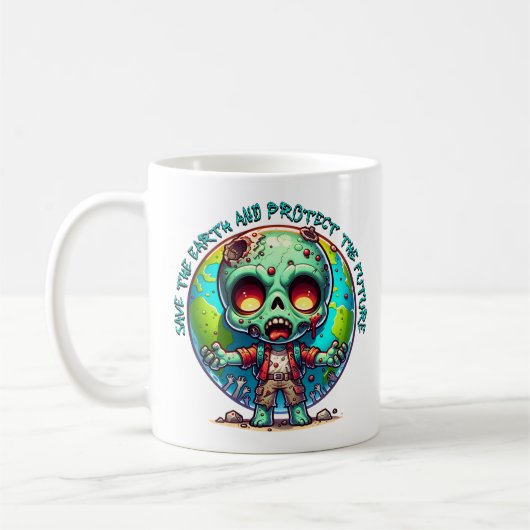 Earth Day Zombie Kaffeetasse (Links)
