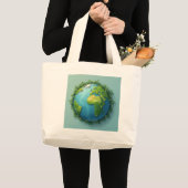 Earth Design Öko Bag - Ein kleiner Schritt für den Jumbo Stoffbeutel (Vorderseite (Produkt))