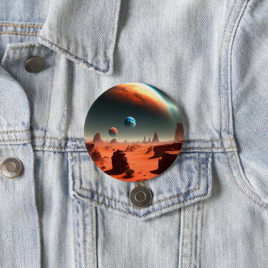 Earth Dies sind Mars, die das Button-Abzeichen ruf Button (Beispiel)