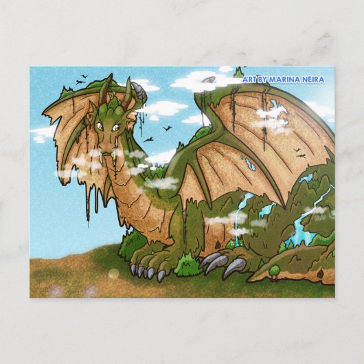 Earth Dragon Mountain Postcard Postkarte (Vorderseite)