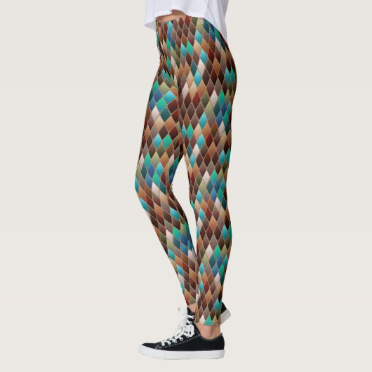 Earth Dragon skaliert Leggings (Links)