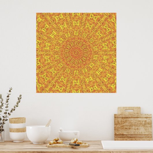 EARTH Element Contours Musterplakat Poster (Küche)