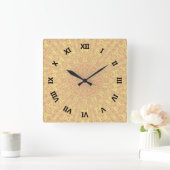 EARTH Element Contours Pattern Quadratische Wanduhr (Zuhause)