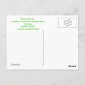 Earth First Postkarte (Rückseite)
