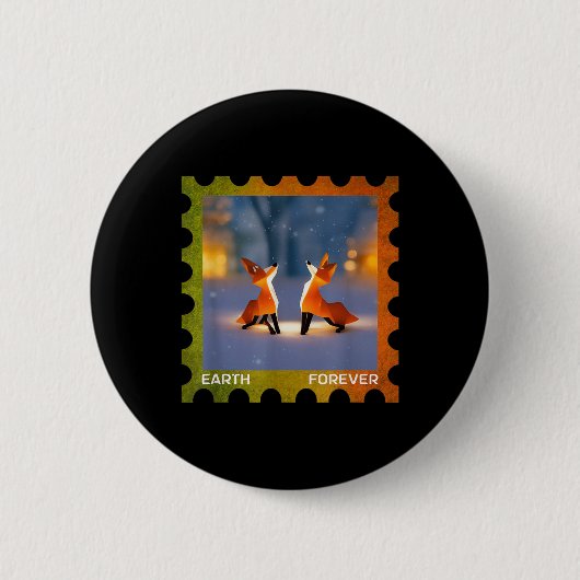 Earth Forever Environmental Protection Briefmarke Button (Vorderseite)
