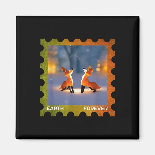 Earth Forever Environmental Protection Briefmarke Magnet (Vorne)