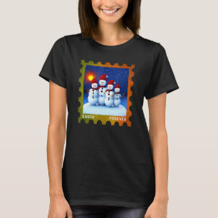 EARTH FOREVER Umweltschutz Stempel Sonnenuntergang T-Shirt