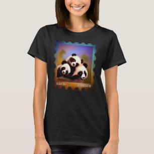EARTH FOVER Postage Briefmarke Schützen Umwelt Cu T-Shirt