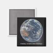 Earth From Artemis II Magnet (Vorderseite/Rückseite)