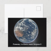 Earth From Artemis II Postkarte (Vorne/Hinten)