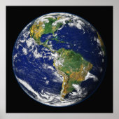 EARTH from Space Custom Wall Art Semi Gloss Poster (Vorne)