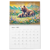 Earth & Fur – Grizzly Bears in Pastel Seasons Kalender (Mär 2027)