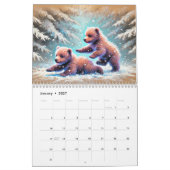Earth & Fur – Grizzly Bears in Pastel Seasons Kalender (Jan 2027)