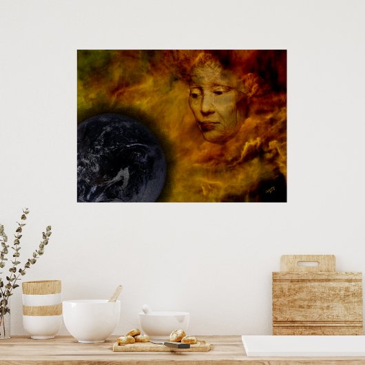 Earth Gaia Poster Environment Digital Collage (Küche)