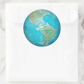 Earth Globe 1 Aufkleber (Tasche)