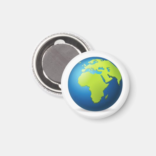 Earth Globe Europe Africa - Emoji Magnet (Vorderseite/Rückseite)