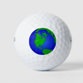 Earth Globe Image Golf Ball (Vorderseite)