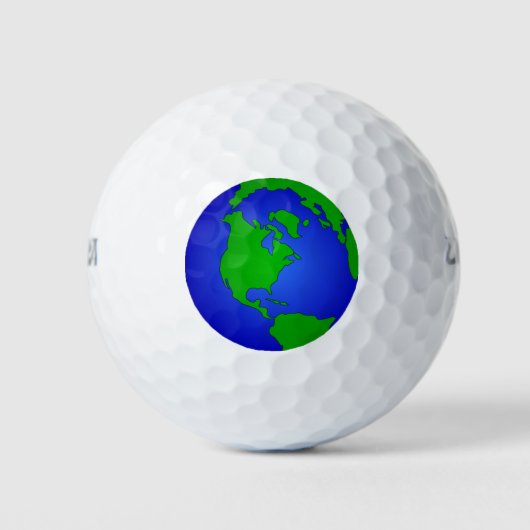 Earth Globe Image Golf Ball (Vorderseite)