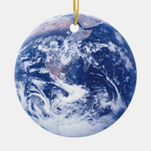 Earth Globe Keramik Ornament (Vorne)