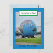 Earth Globe Postkarte (Vorne/Hinten)