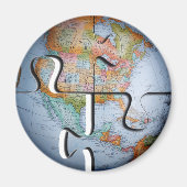 Earth Globe Puzzle Magnet (Vorne)