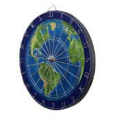 Earth Globe und Ship on Blue Dartscheibe (Vorderseite rechts)