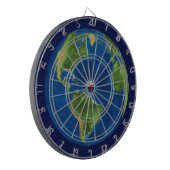 Earth Globe und Ship on Blue Dartscheibe (Vorderseite Links)