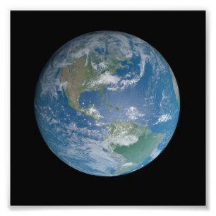 Earth globe with photo taken from space fotodruck