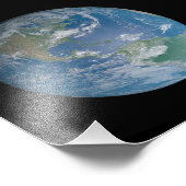 Earth globe with photo taken from space fotodruck (Ecke)