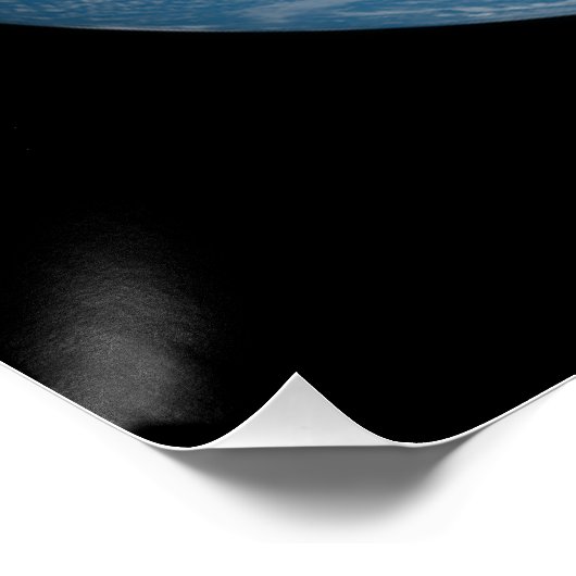 Earth globe with photo taken from space poster (Ecke)