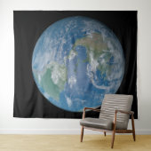 Earth globe with photo taken from space wandteppich (Beispiel (Horizontal))