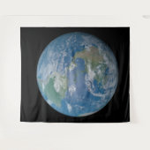 Earth globe with photo taken from space wandteppich (Vorderseite (Horizontal))